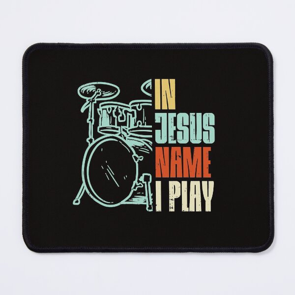 Item preview, Jesus Name I Play Drums God Drumming Music Christian Drummer designed and sold by RolandSt.