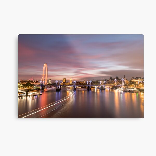 Sunset on the Thames - London Metal Print