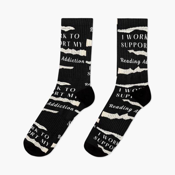 Item preview,  I Work To Support My Reading Addiction (dark) designed and sold by Vimbuy.