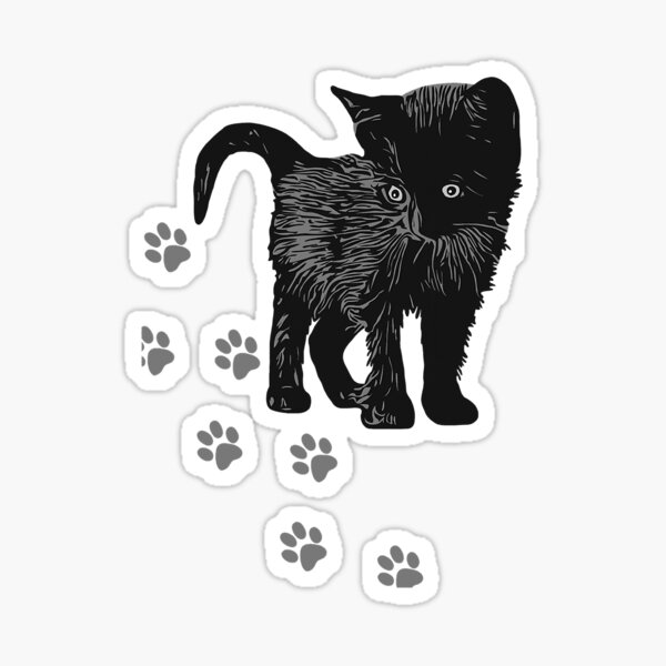 Item preview, Young Black Kitten Cat Motif Print designed and sold by carpe9572.
