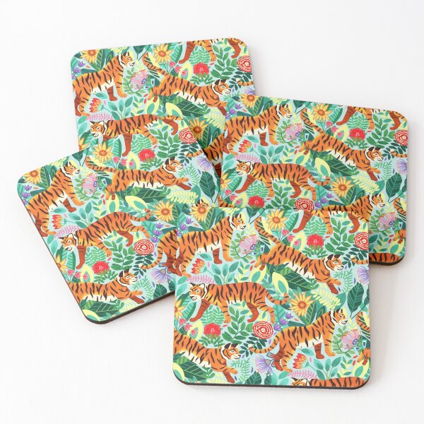 Item preview, Thriving Tiger Tangle & Funky Flora  designed and sold by TigaTiga.