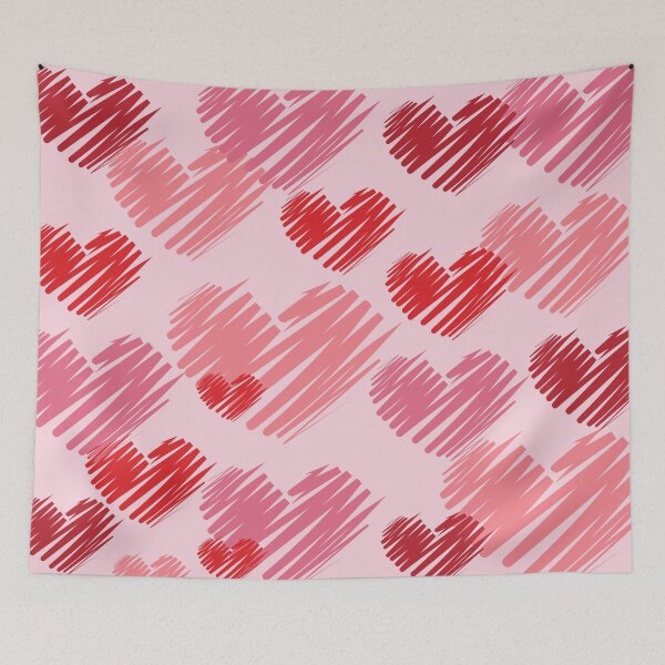 Item preview, Hearts in Bunches, Pink Background designed and sold by CoffeeWires.
