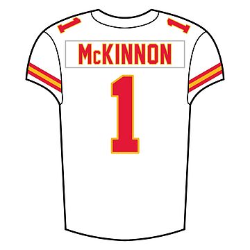 Jerick McKinnon Home Jersey Sticker for Sale by designsheaven