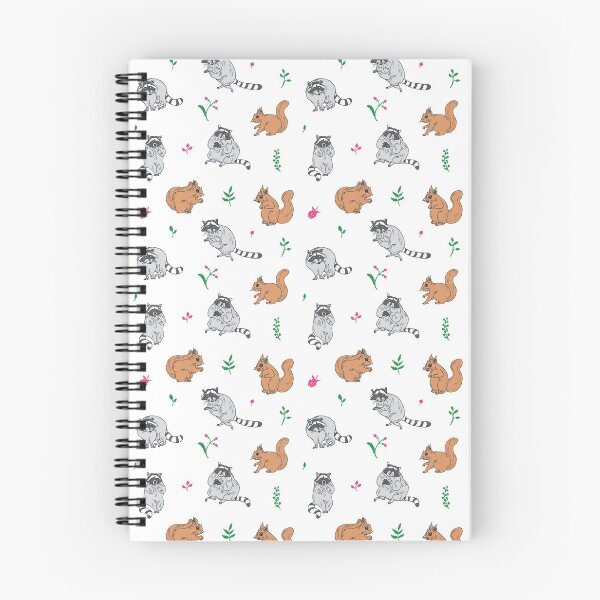 Item preview, Seamless cartoon raccoon and squirrel designed and sold by SweetPea49.