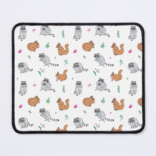 Item preview, Seamless cartoon raccoon and squirrel designed and sold by SweetPea49.