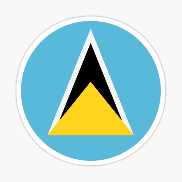Autocollant Drapeau Saint Lucia Sainte Lucie sticker flag