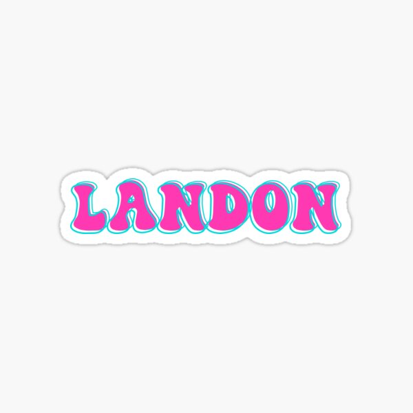 LANDON Name LANDON Name Cute Design Sticker By Custom Name Redbubble