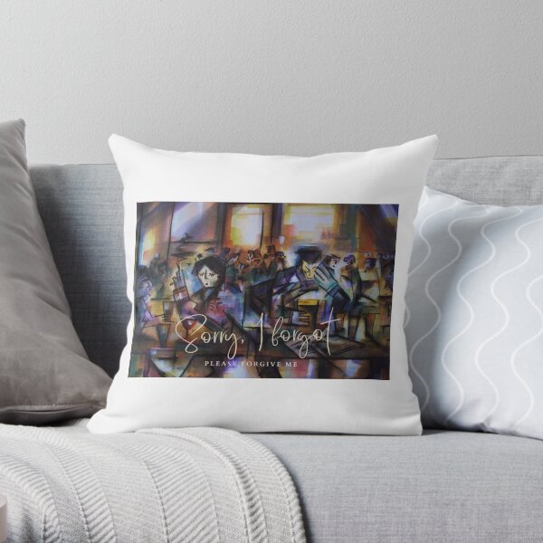 Sorry, I forgot. Apology card Throw Pillow