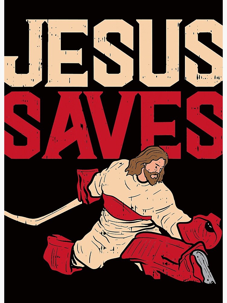 Jesus Saves Hockey Ugly Christmas Sweater