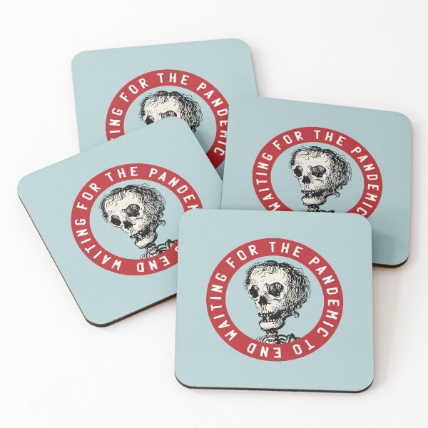 Item preview, Me waiting for the pandemic to end - skull meme designed and sold by knappidesign.