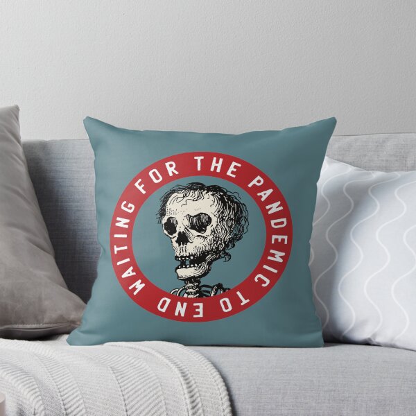 Item preview, Me waiting for the pandemic to end - skull meme designed and sold by knappidesign.