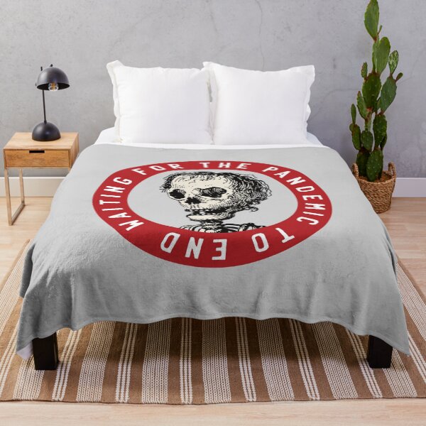 Item preview, Me waiting for the pandemic to end - skull meme designed and sold by knappidesign.