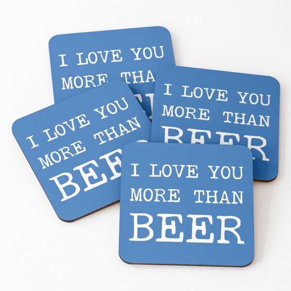 Item preview, I Love You More Than Beer | Happy Valentines Day | Funny Valentines Day designed and sold by DrawingBoard.