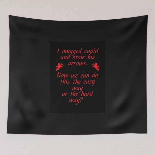 Item preview, Naughty valentines day poem, i mugged cupid designed and sold by Pugnaciousprint.