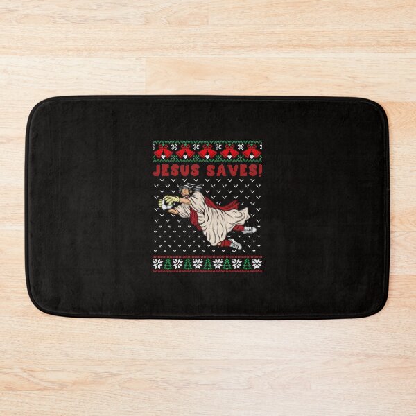 Item preview, Jesus Saves Soccer Goal Keeper Ugly Christmas Sweater  designed and sold by RolandSt.