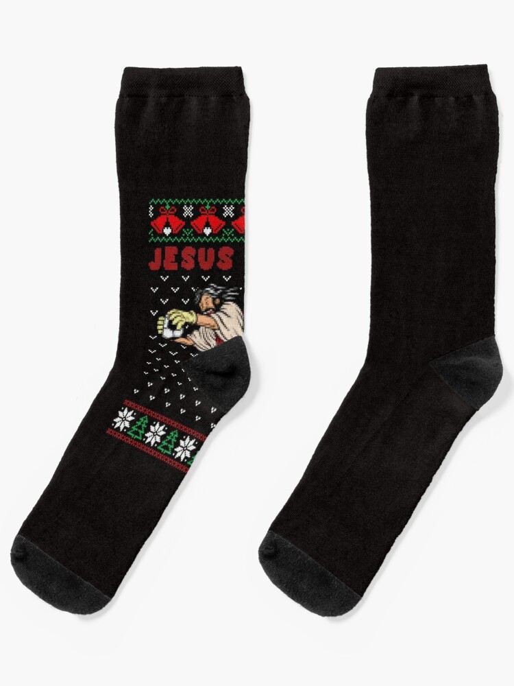 Jesus Saves Hockey Ugly Christmas Sweater