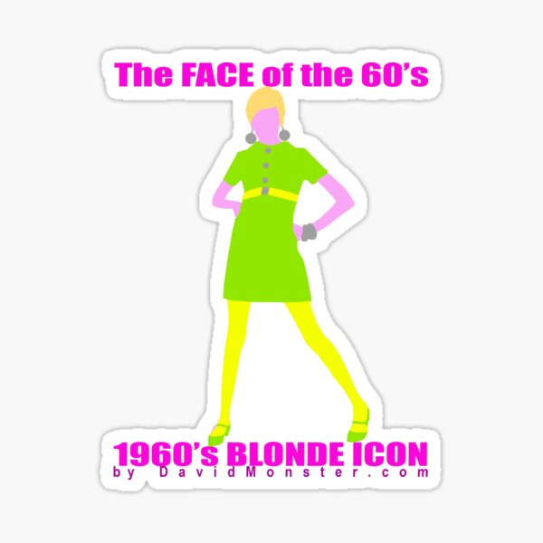 The Face of the 60's Silhouette Sticker