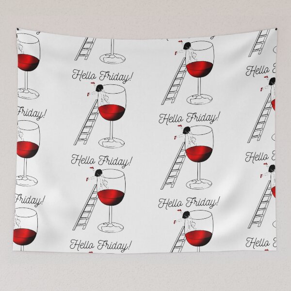 Item preview, Red Wine hello Friday Save Water Drink Wine Love wine Red Wine Cocktail party Humourrose Rouge Francaise Idea Gift Premium Apparel Funny Holiday Xmas designed and sold by DesignByHeartUK.