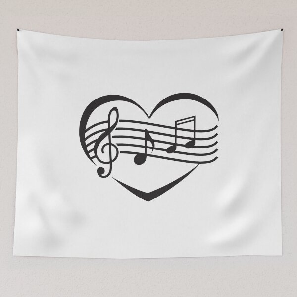 Item preview, St Valentine's Day Musical Note Heart designed and sold by MottoDigging.