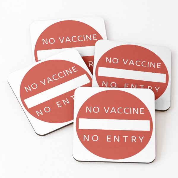 Item preview, No Vaccine / No Entry Street Sign Icon designed and sold by PrintCutScore.