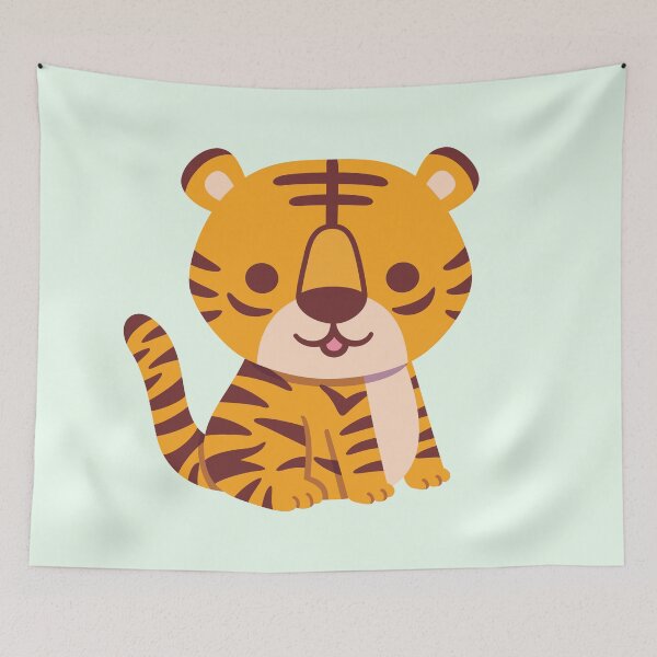Item preview, Seated Cute Little Tiger designed and sold by rustydoodle.