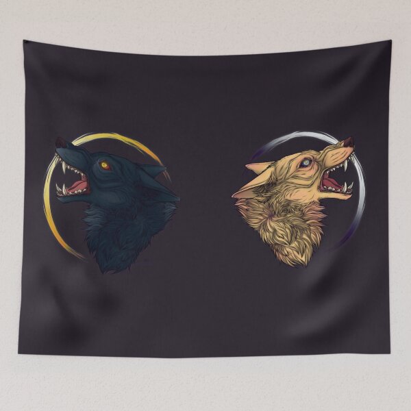 Item preview, sun and moon wolves - aforceofart designed and sold by aforceofart.