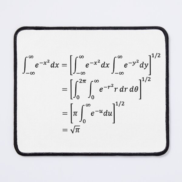 Item preview, math equations: gaussian integral, math and calculus basics designed and sold by NoetherSym.