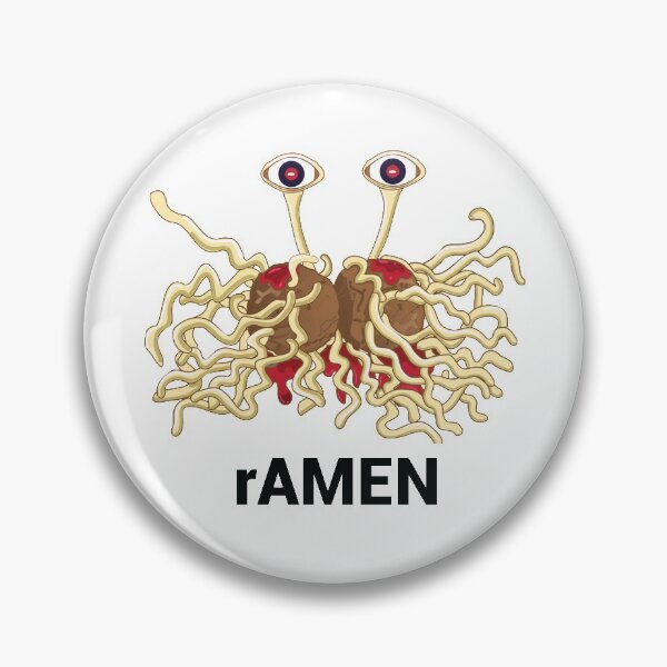 Item preview, rAMEN Flying Spaghetti  Monster pastafarianism Skeptic Atheist designed and sold by alltheprints.