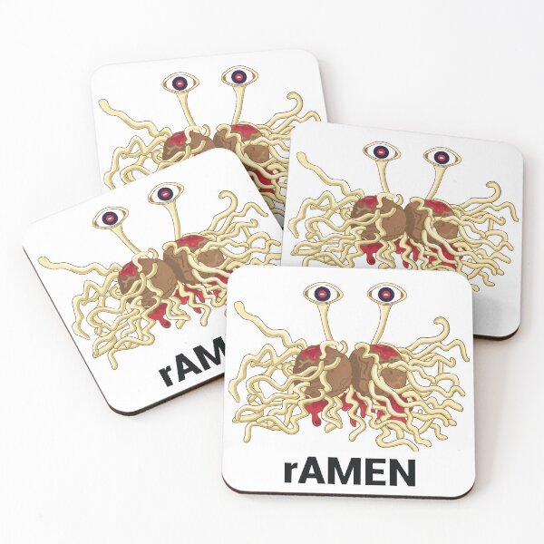 Item preview, rAMEN Flying Spaghetti  Monster pastafarianism Skeptic Atheist designed and sold by alltheprints.