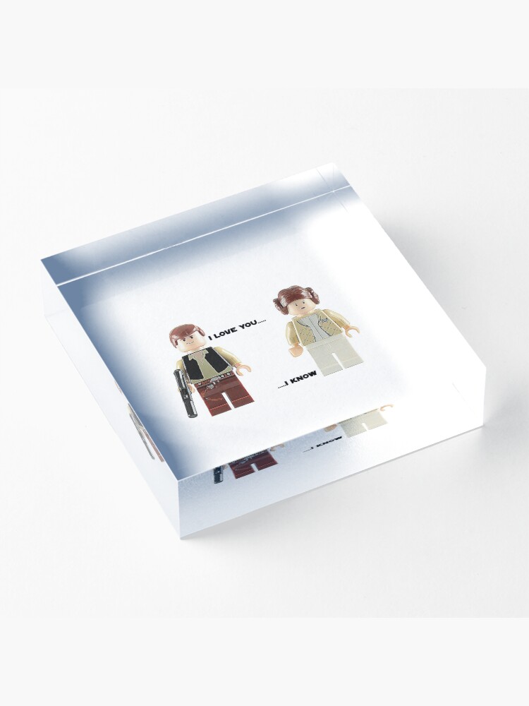 Alternate view of I love you - I know Acrylic Block