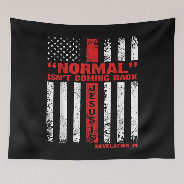 Item preview, Normal Isn't Coming Back But Jesus Is Revelation 14 Costume T-Shirt designed and sold by Chambers-Avara.