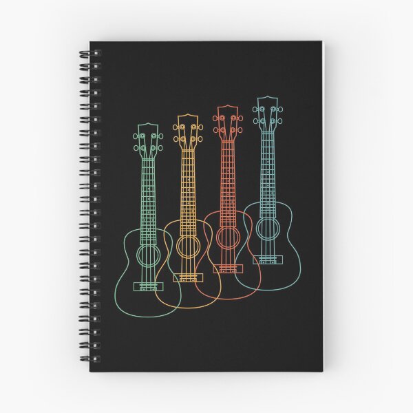 Item preview, Four Ukulele Outlines Retro Color designed and sold by nightsworthy.