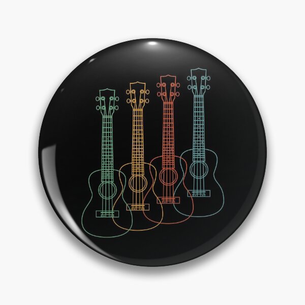 Item preview, Four Ukulele Outlines Retro Color designed and sold by nightsworthy.