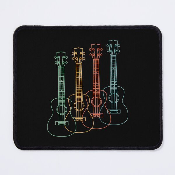 Item preview, Four Ukulele Outlines Retro Color designed and sold by nightsworthy.