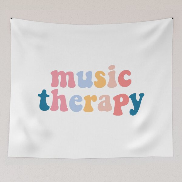 Item preview, Music therapy typography designed and sold by flatbrownbread.