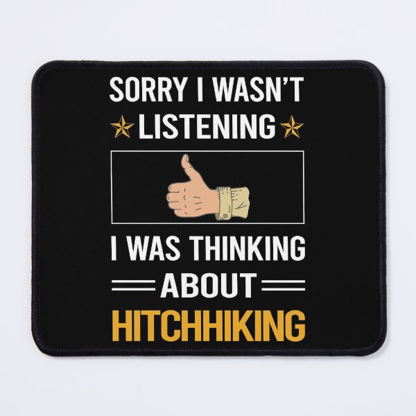 Item preview, Funny Listening Hitchhiking Hitchhiker designed and sold by fatherbarliman.