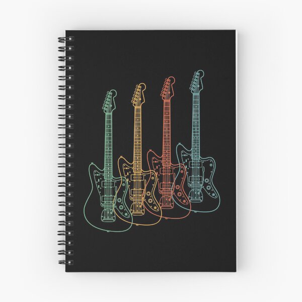 Item preview, Four Offset Style Electric Guitar Outlines Retro Color designed and sold by nightsworthy.