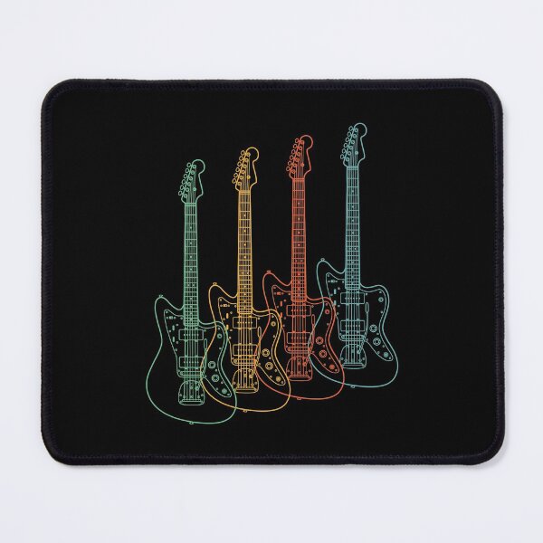Item preview, Four Offset Style Electric Guitar Outlines Retro Color designed and sold by nightsworthy.
