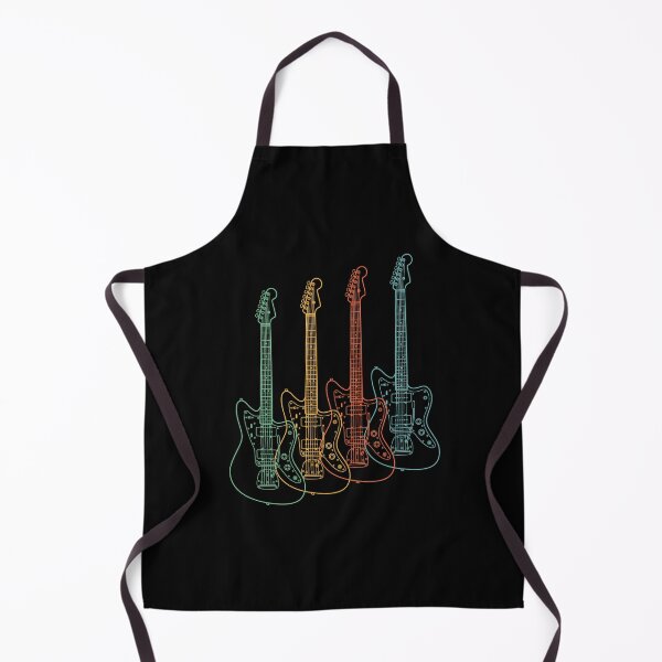 Item preview, Four Offset Style Electric Guitar Outlines Retro Color designed and sold by nightsworthy.