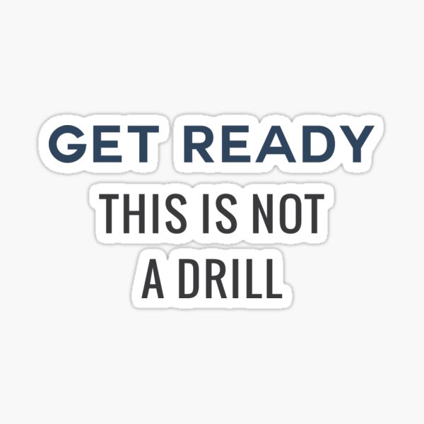 "Get Ready" Sticker for Sale by jenniferzalzal | Redbubble