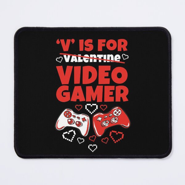Item preview, V is for video gamer, gamer valentine gifts, gamer valentine designed and sold by GameOnGifts.