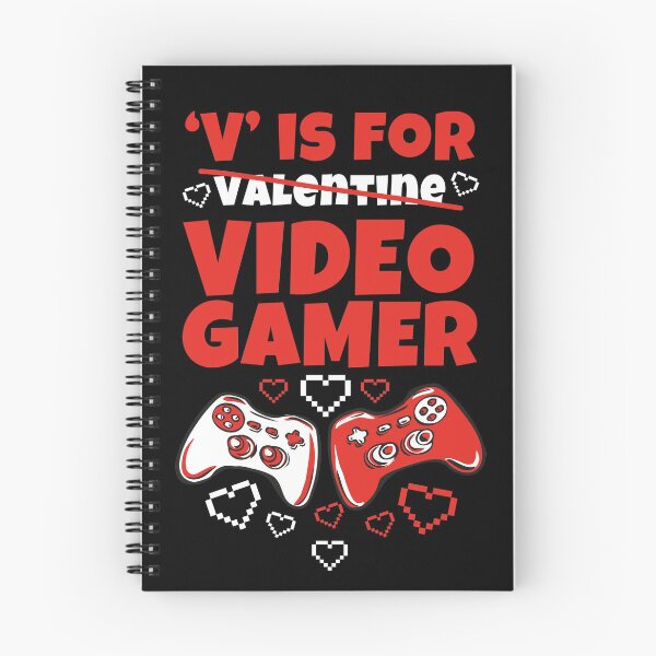 Item preview, V is for video gamer, gamer valentine gifts, gamer valentine designed and sold by GameOnGifts.