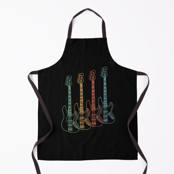 Item preview, Four J-Style Bass Guitar Outlines Retro Color designed and sold by nightsworthy.