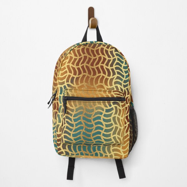 Item preview, Gold wavy mesh pattern designed and sold by lents.