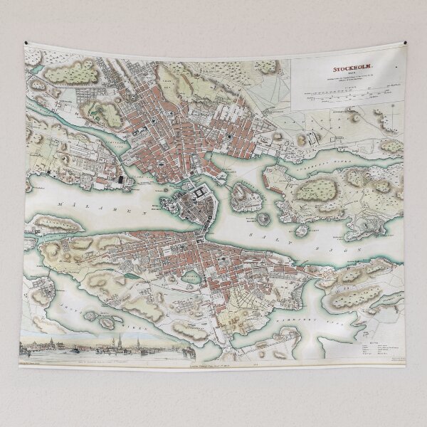 Item preview, Plan of Stockholm - 1836 designed and sold by paulrommer.