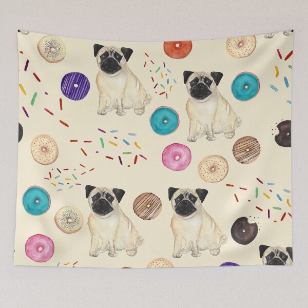 Item preview, Pugs and donuts designed and sold by dogobsession.