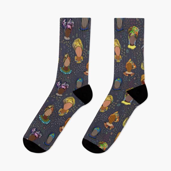 Item preview, Drawing, African women in headscarves, women's faces. Bright, artistic, ethnic print. designed and sold by UVI-CA.