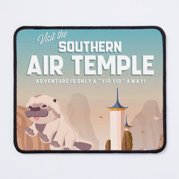 Item preview, Visit The Southern Air Temple - Adventure Is Only "Yip Yip" Away Poster designed and sold by natthanjerremy.