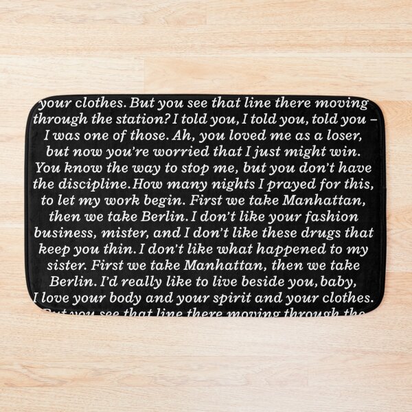 Item preview, First We Take Manhattan - Leonard Cohen designed and sold by x1brett.