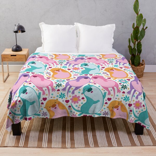 Item preview, Colorful Otters And Floral designed and sold by SweetTea4U.